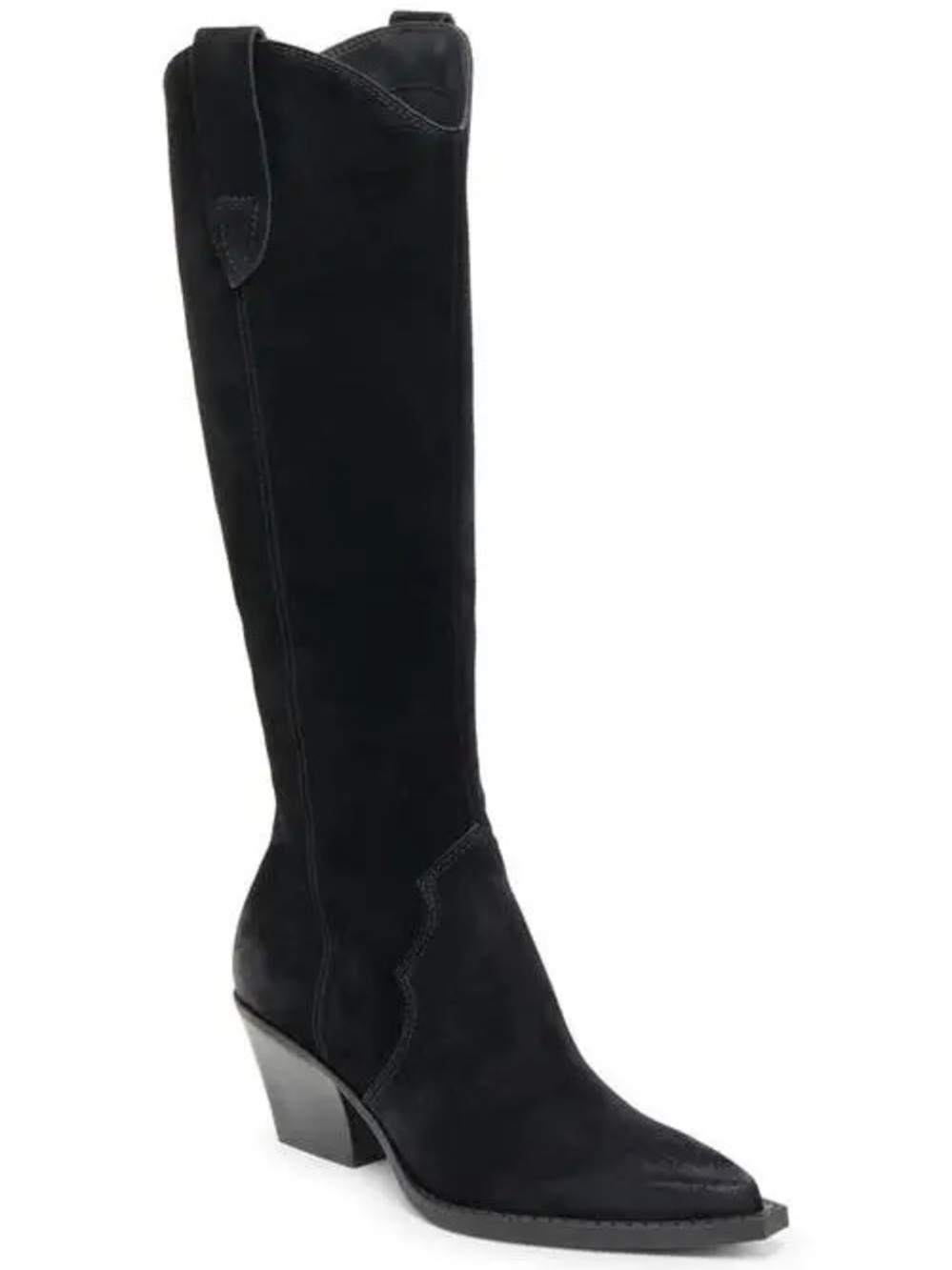 Dolce Vita Regy Western Wide Calf Boot in Black Suede - Picture 3 of 10